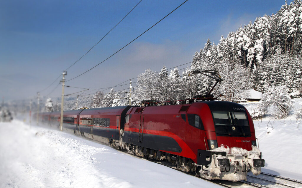 Railjet sulla neve